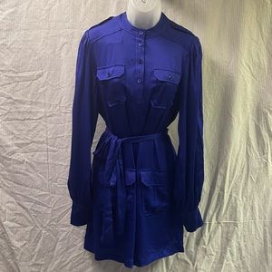 Rachel Zoe Royal Blue Shirt Dress NWT